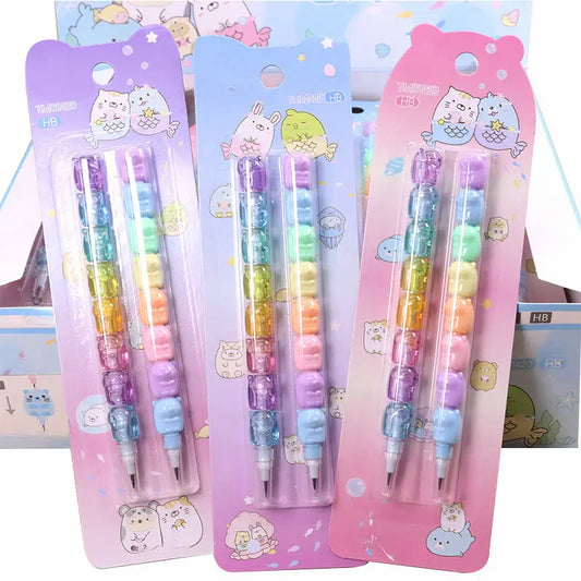 Oma's 2pc Cute Bear Cute Bone Mechanical Pencil Set