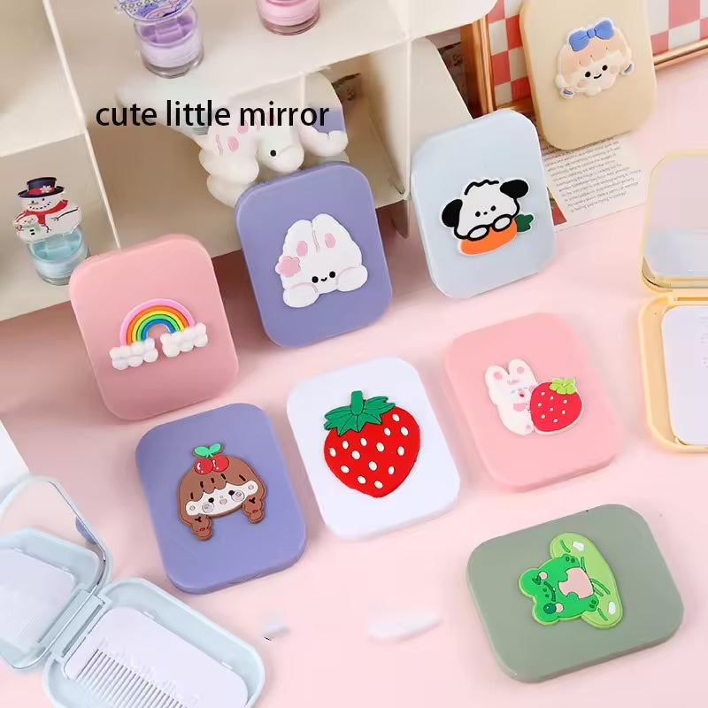 Mimi's Cute Cartoon Portable Makeup Mirror & Comb Set