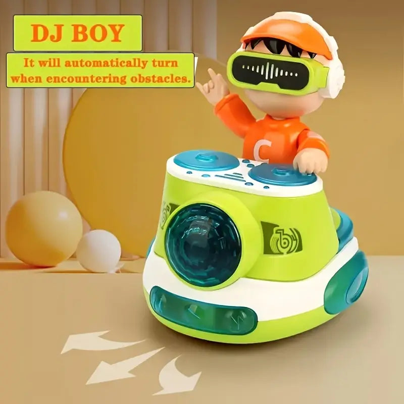 Ninja's Interactive DJ Boy Dance Toy with Lights | Fun Flashing Music &amp; Learning Playset for Kids | Cartoon Design | Perfect Gift for Birthdays, Halloween, and Christmas (Green/Blue)