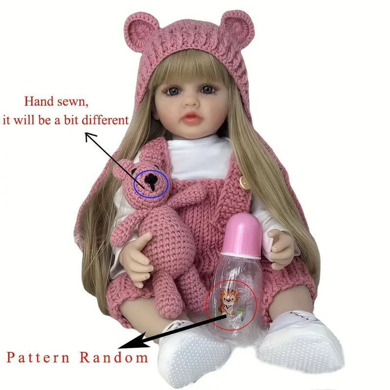 Oma's Realistic Lifelike Soft Silicone Girl Doll (55 CM/22 Inch)