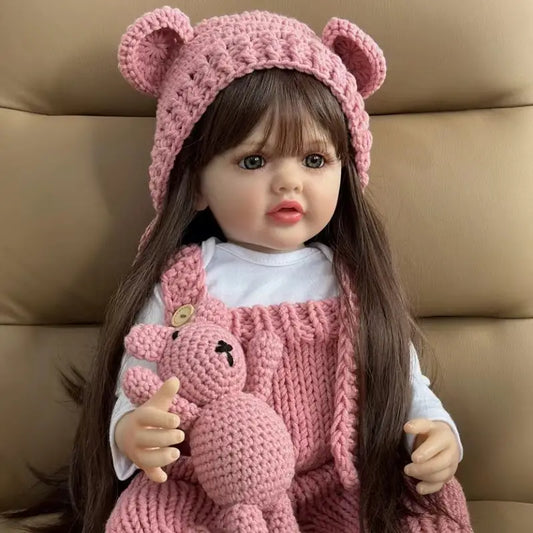 Oma's Realistic Lifelike Soft Silicone Girl Doll (55 CM/22 Inch)