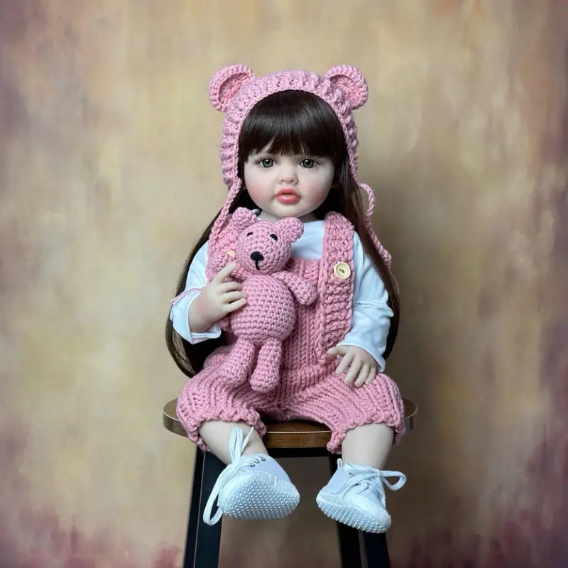 Oma's Realistic Lifelike Soft Silicone Girl Doll (55 CM/22 Inch)