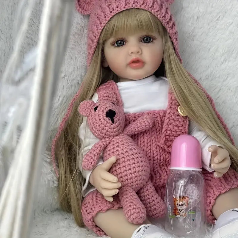 Oma's Realistic Lifelike Soft Silicone Girl Doll (55 CM/22 Inch)