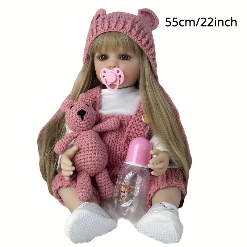 Oma's Realistic Lifelike Soft Silicone Girl Doll (55 CM/22 Inch)