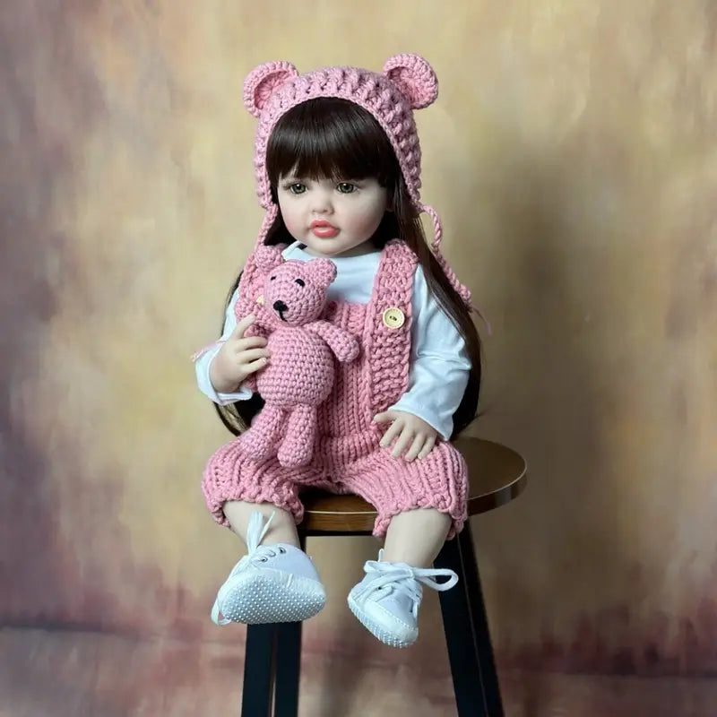 Oma's Realistic Lifelike Soft Silicone Girl Doll (55 CM/22 Inch)