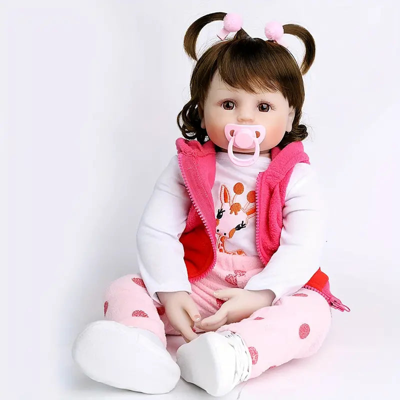 Oma's Lifelike Soft Silicone 45cm (18-Inch) Girl Doll – Realistic and Cuddly