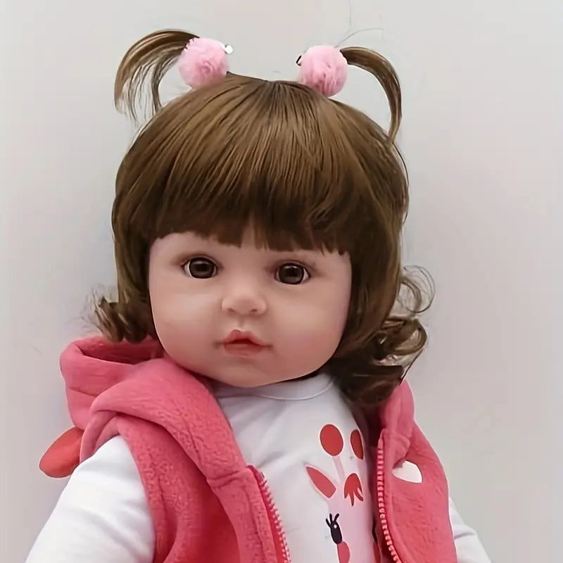 Oma's Lifelike Soft Silicone 45cm (18-Inch) Girl Doll – Realistic and Cuddly