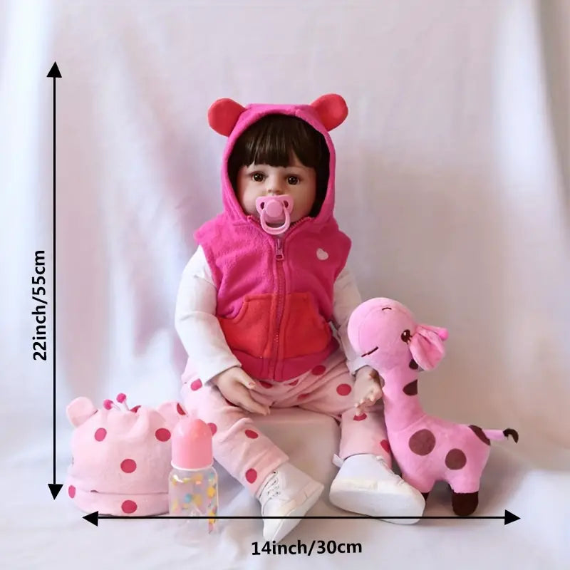 Oma's Lifelike Soft Silicone 45cm (18-Inch) Girl Doll – Realistic and Cuddly