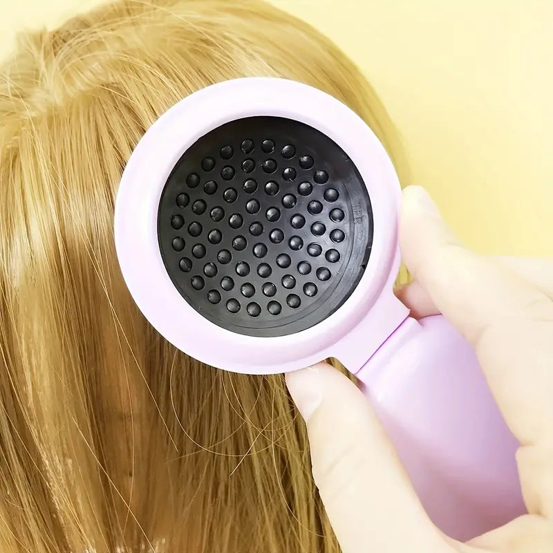 Audrey's Pop-Up Compact Mirror Hairbrush