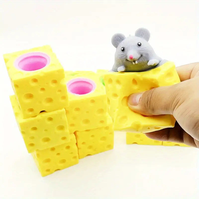 Jenny's Popout Mice in Cheese Relief Sensory Toy Stress Ball Fidget Toys