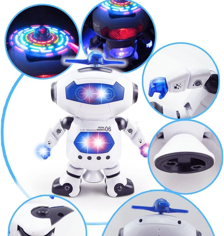 Ninja's 360° Rotatable Lighting Singing and Dancing Humanoid Toy Robot