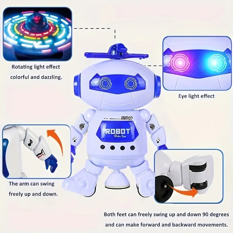 Ninja's 360° Rotatable Lighting Singing and Dancing Humanoid Toy Robot