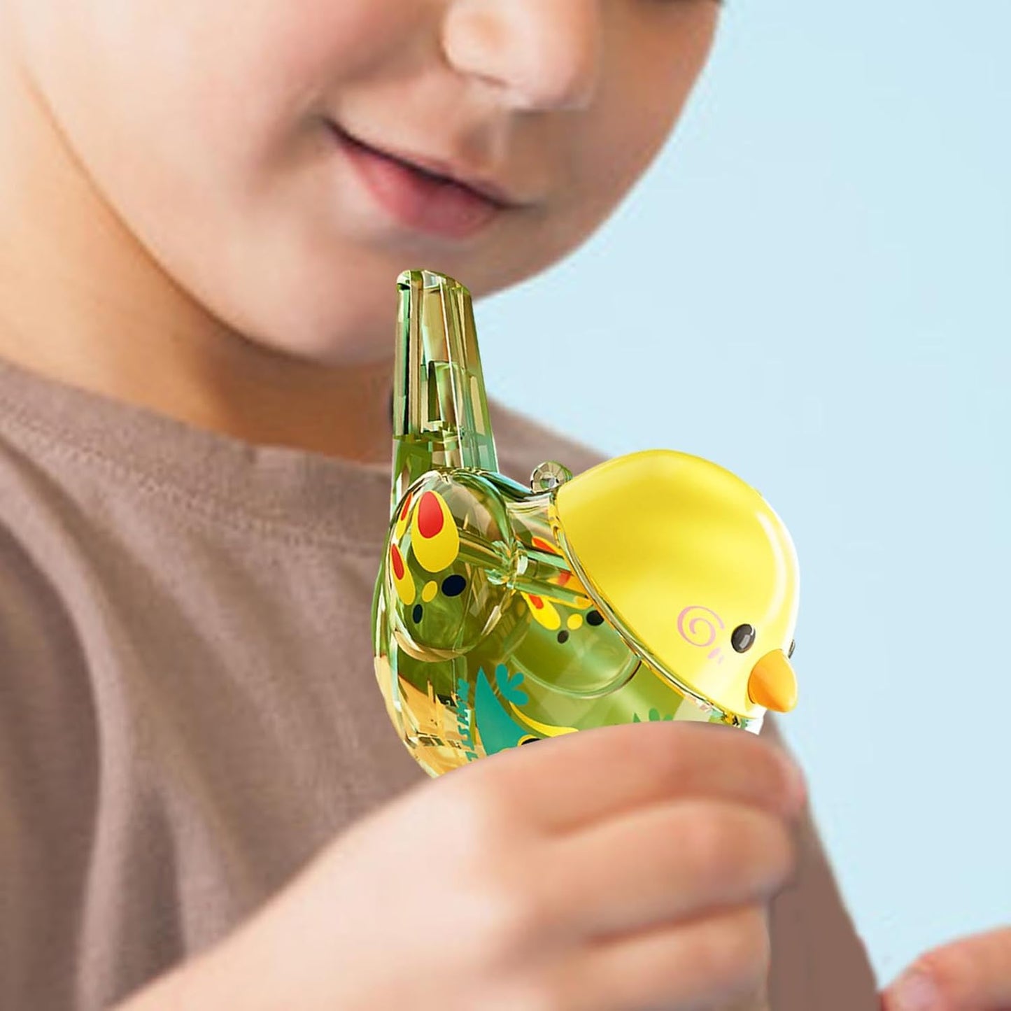 Oma's Warbling Bird Whistle with Lanyard, Funny Bird Water Whistle, Plastic Musical Noise Makers